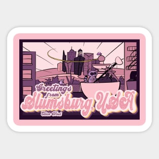 Slumsburg Postcard Sticker